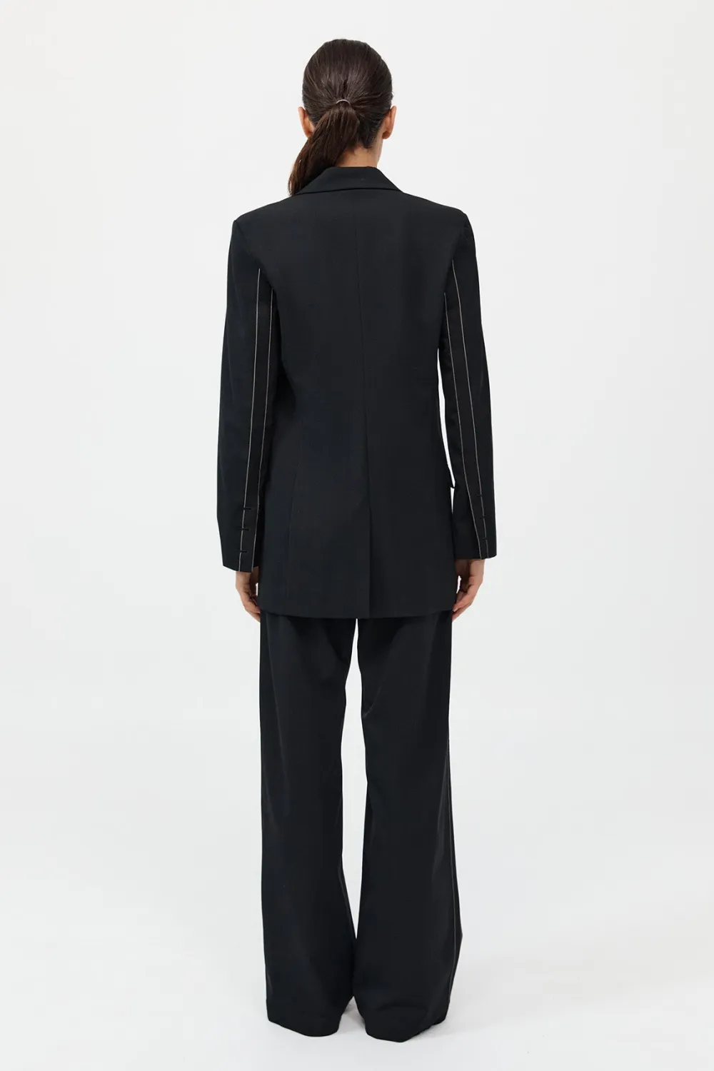 Side Stripe Blazer - Black|St. Agni Cheap