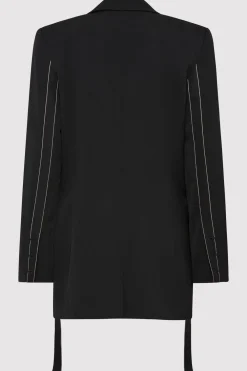 Side Stripe Blazer - Black|St. Agni Cheap