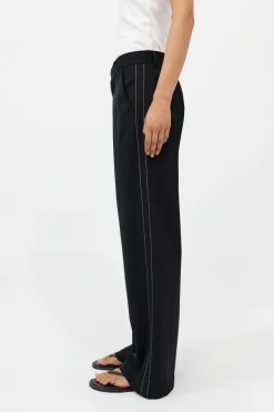 Side Stripe Pants - Black|St. Agni Discount