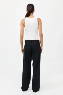Side Stripe Pants - Black|St. Agni Discount