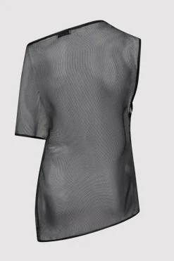 Silk Mesh Top - Black|St. Agni Cheap