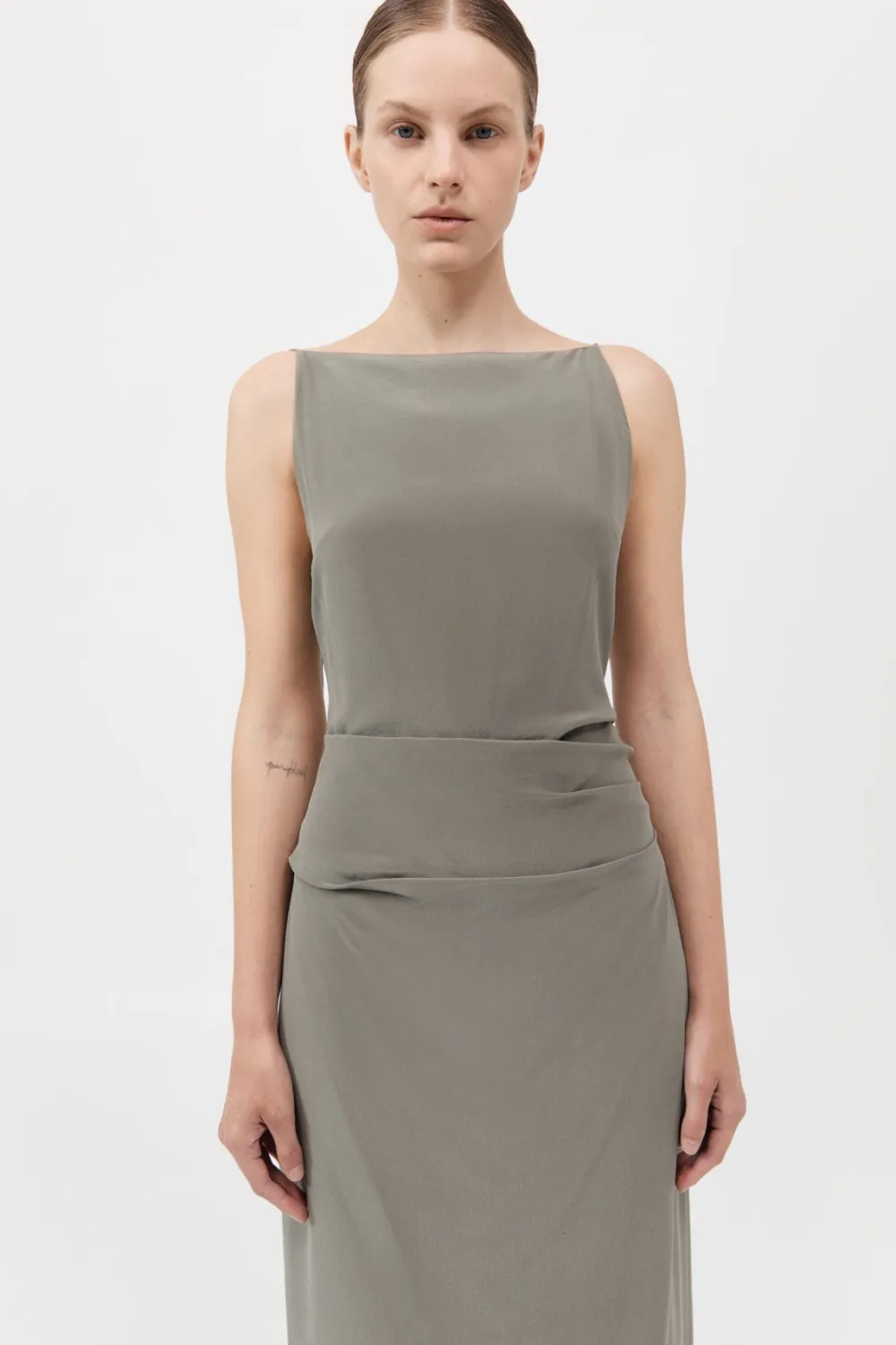Silk Tuck Dress -|St. Agni Sale