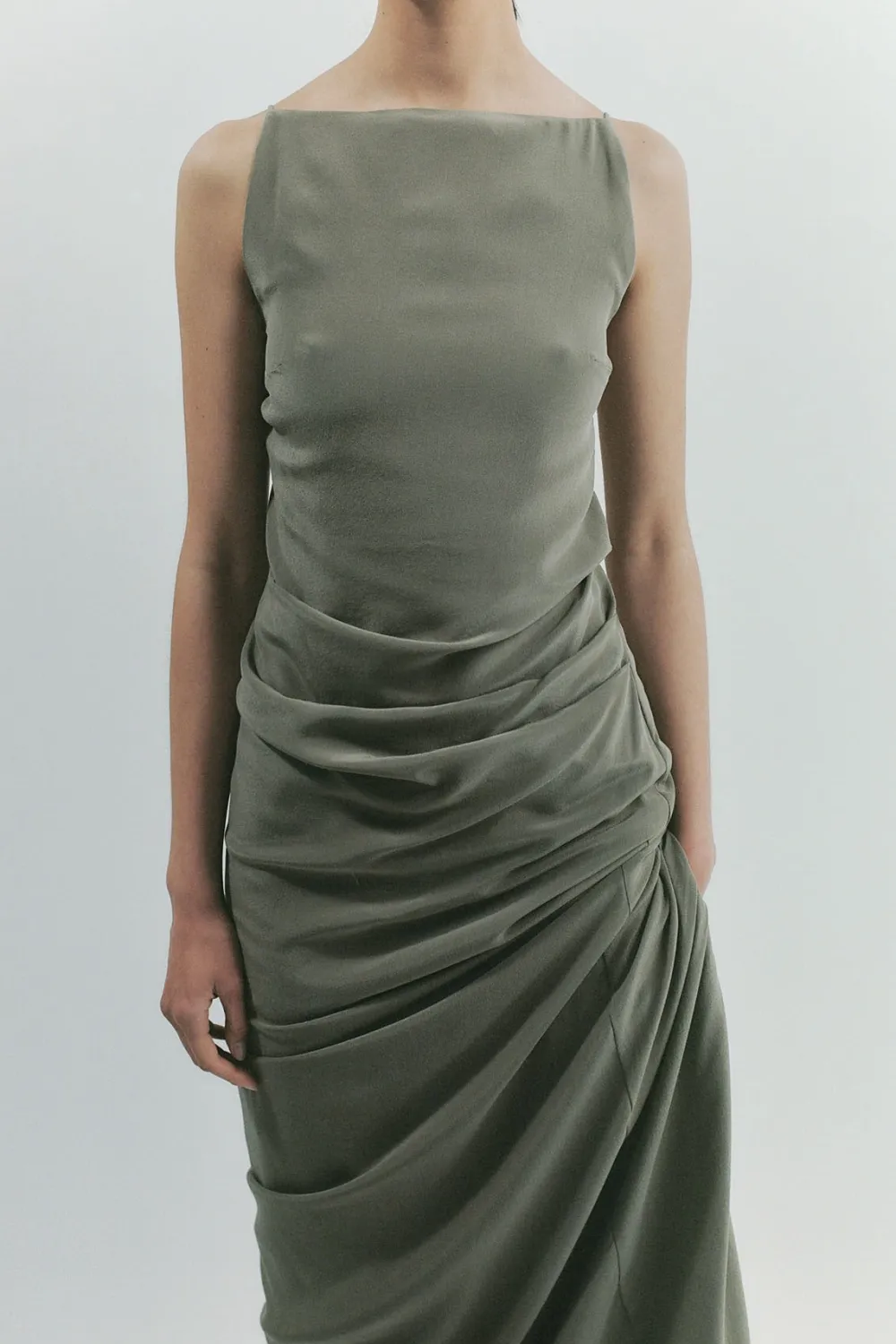 Silk Tuck Dress -|St. Agni Sale
