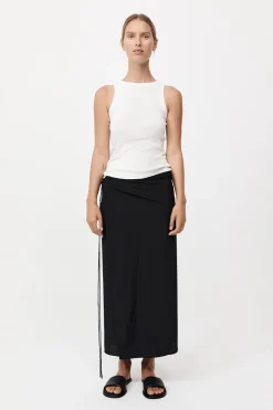 Silk Wrap Tie Skirt -|St. Agni New
