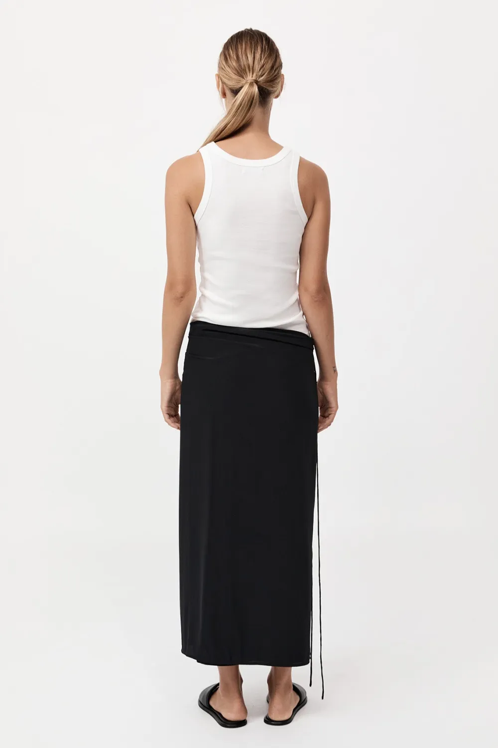 Silk Wrap Tie Skirt -|St. Agni New
