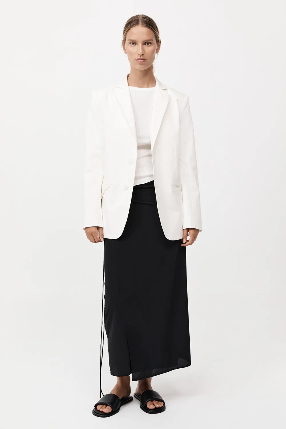 Silk Wrap Tie Skirt -|St. Agni New