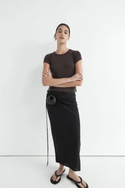 Silk Wrap Tie Skirt -|St. Agni New