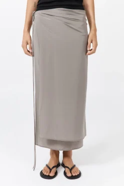 Silk Wrap Tie Skirt -|St. Agni Hot