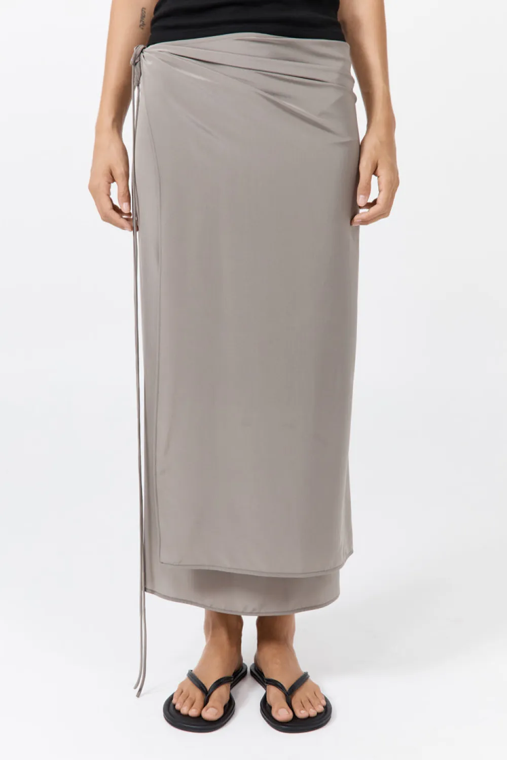 Silk Wrap Tie Skirt -|St. Agni Hot