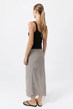 Silk Wrap Tie Skirt -|St. Agni Hot