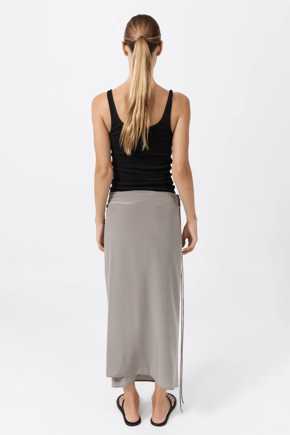 Silk Wrap Tie Skirt -|St. Agni Hot