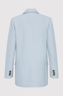 Single Button Tailored Blazer - Stone Blue|St. Agni Hot