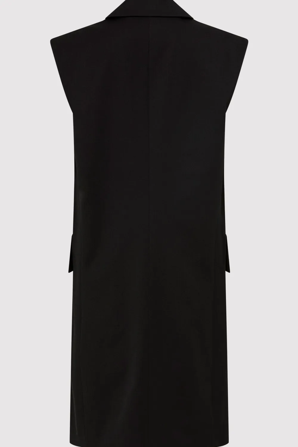 Sleeveless Tailored Blazer - Black|St. Agni Best