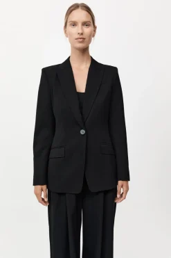 Slim Cut Out Blazer - Black|St. Agni Cheap