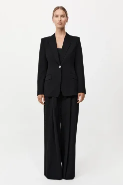 Slim Cut Out Blazer - Black|St. Agni Cheap