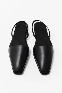 Sling Back Flat - Black|St. Agni Clearance