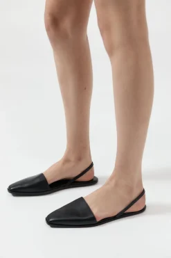 Sling Back Flat - Black|St. Agni Clearance
