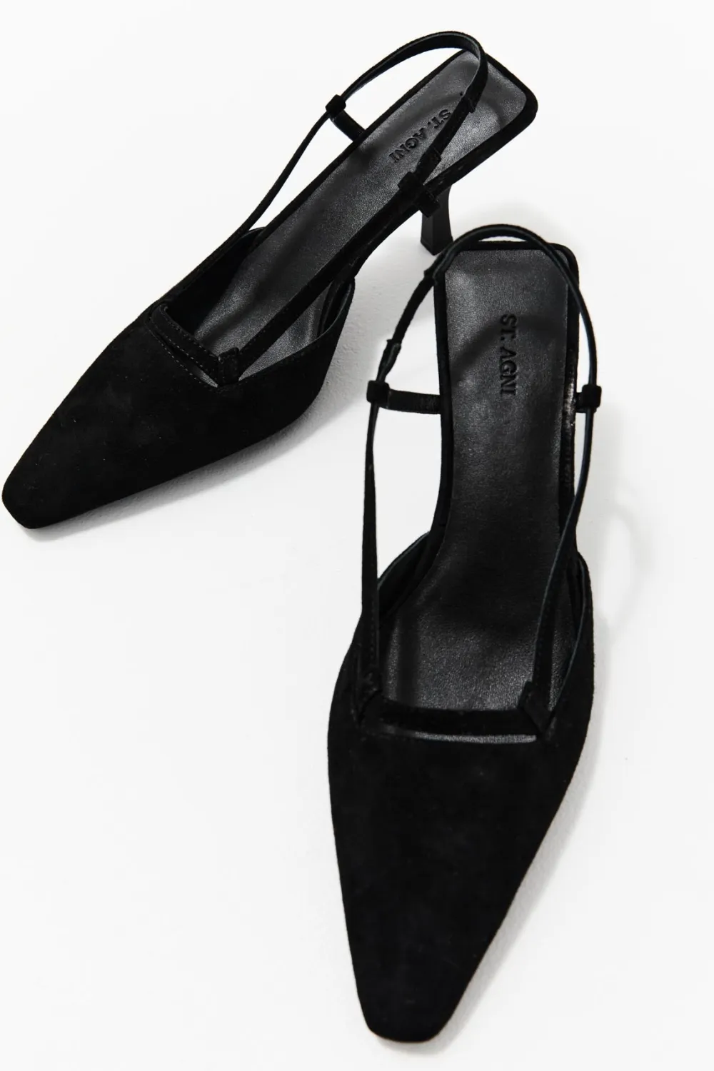 Sling Back Heel - Black|St. Agni Outlet