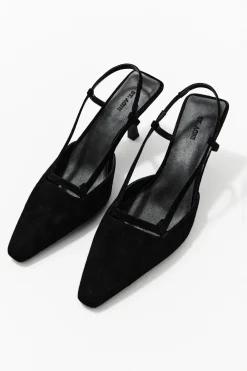 Sling Back Heel - Black|St. Agni Outlet