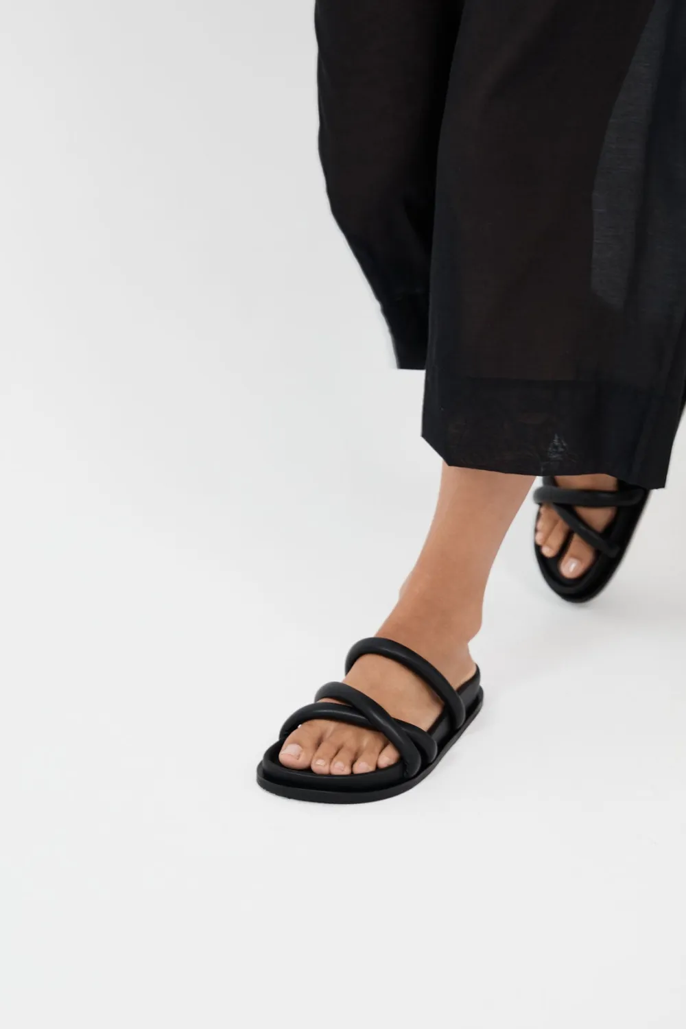 Soft Cross Strap Slide -|St. Agni Cheap