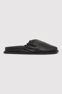 Soft Gathered Mules - Black|St. Agni Cheap