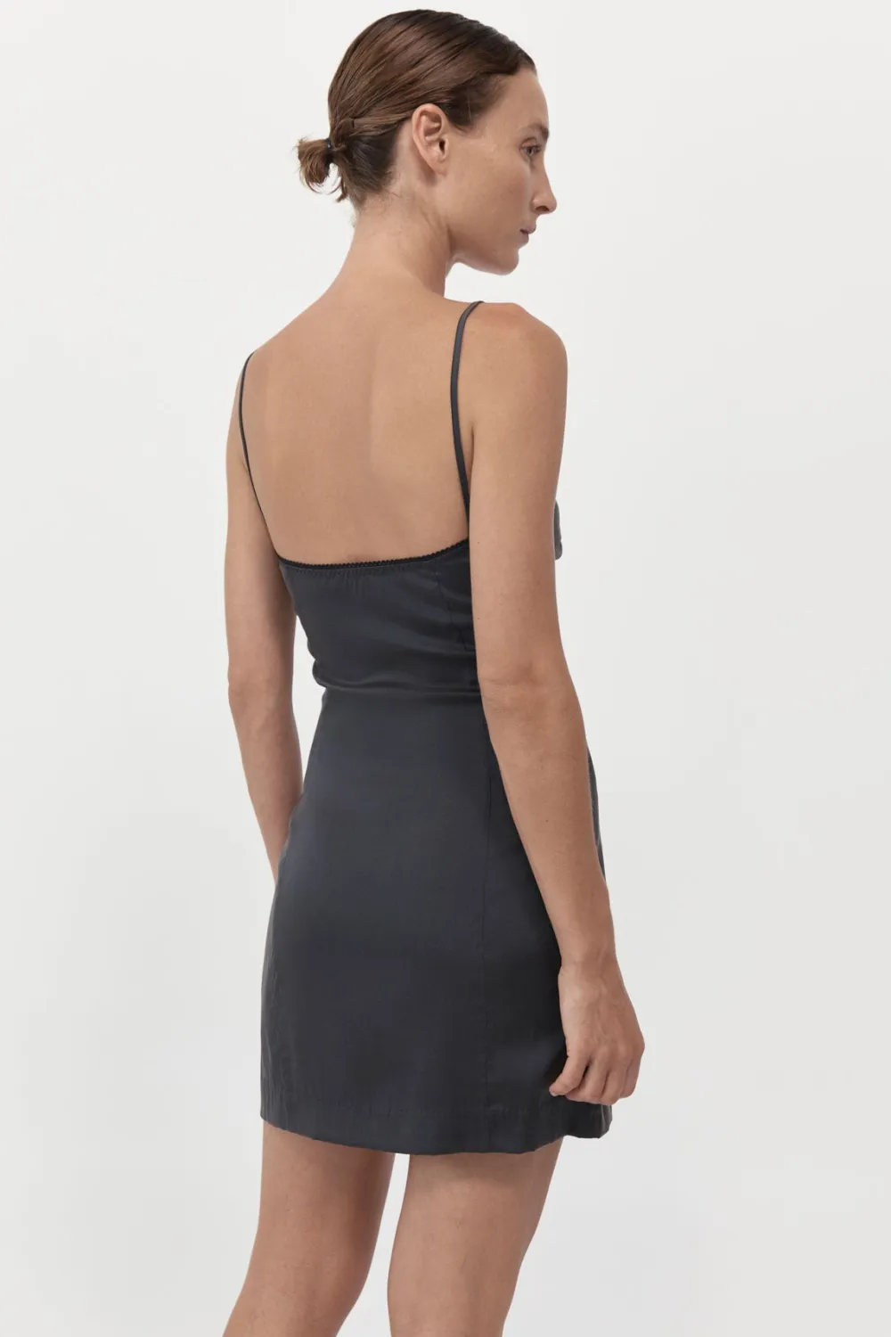 Soft Silk Cami Dress - Washed Black|St. Agni Shop