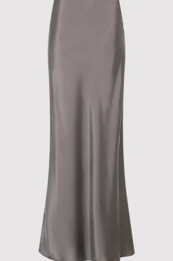 Soft Silk Maxi Skirt - Pewter Grey|St. Agni Shop