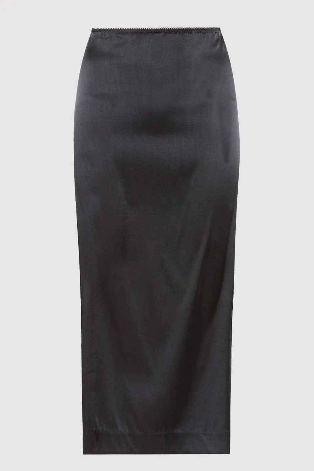 Soft Silk Midi Skirt - Washed Black|St. Agni Flash Sale