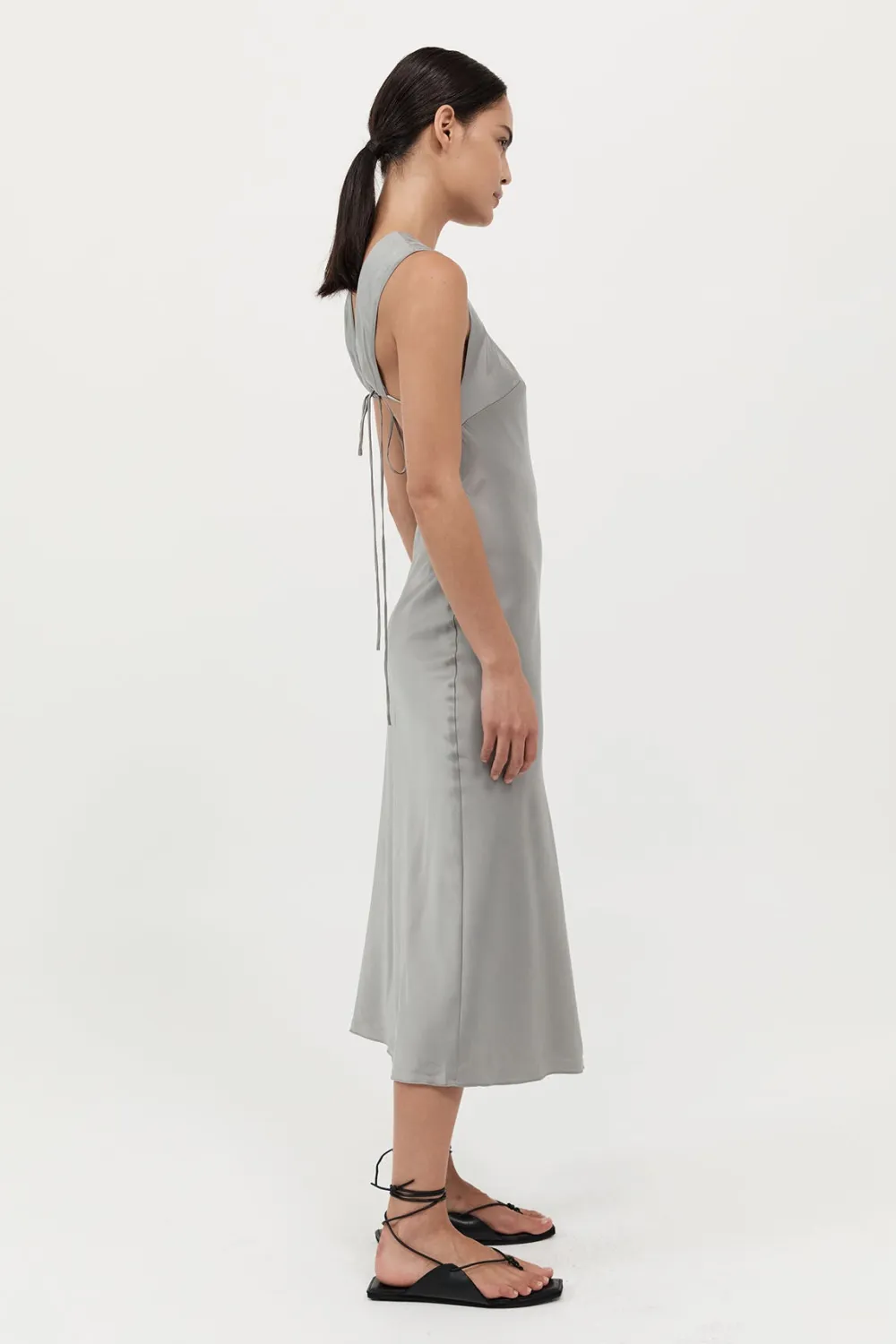 Soft Silk Rouleau Tie Dress -|St. Agni Online