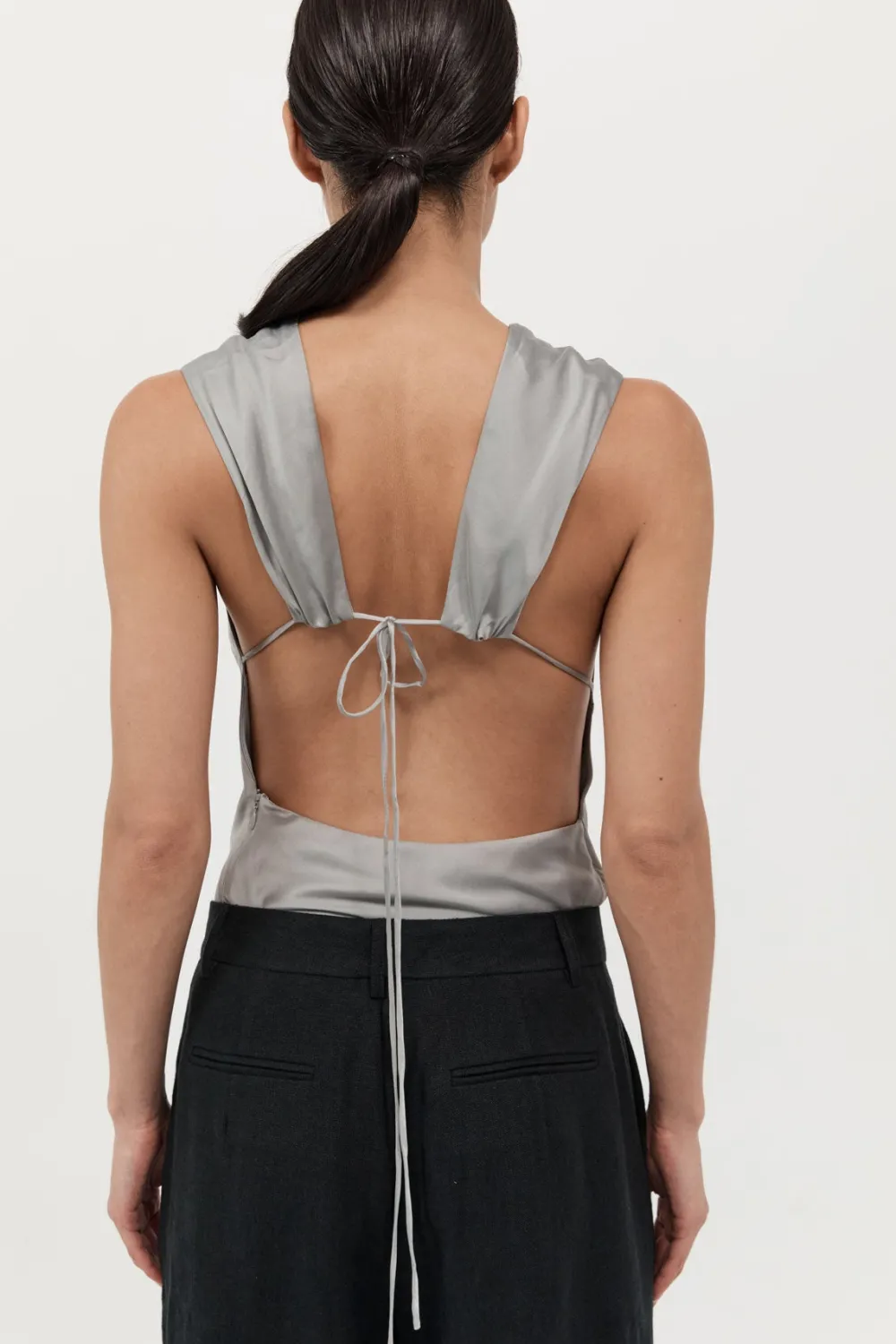 Soft Silk Rouleau Tie Top -|St. Agni Flash Sale