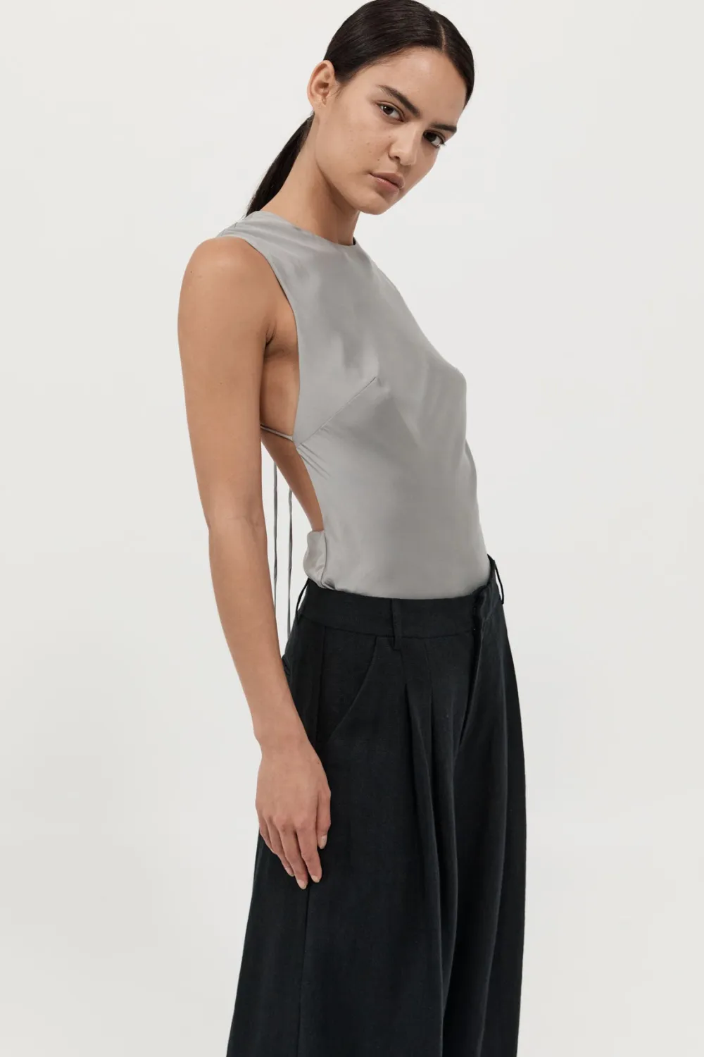 Soft Silk Rouleau Tie Top -|St. Agni Flash Sale