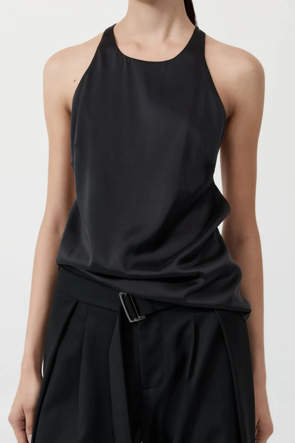 Soft Silk Suspender Top -|St. Agni Hot