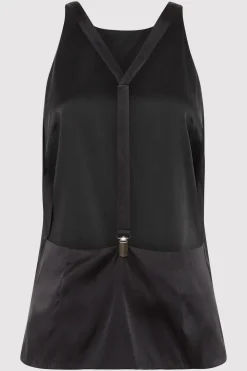 Soft Silk Suspender Top -|St. Agni Hot