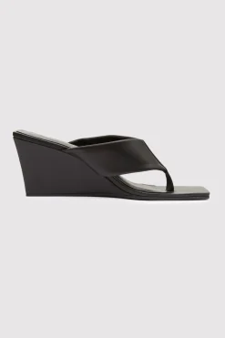 Soft Thong Wedge - Black|St. Agni Online