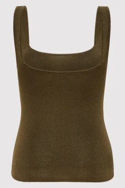 Square Neck Knit Singlet -|St. Agni Store