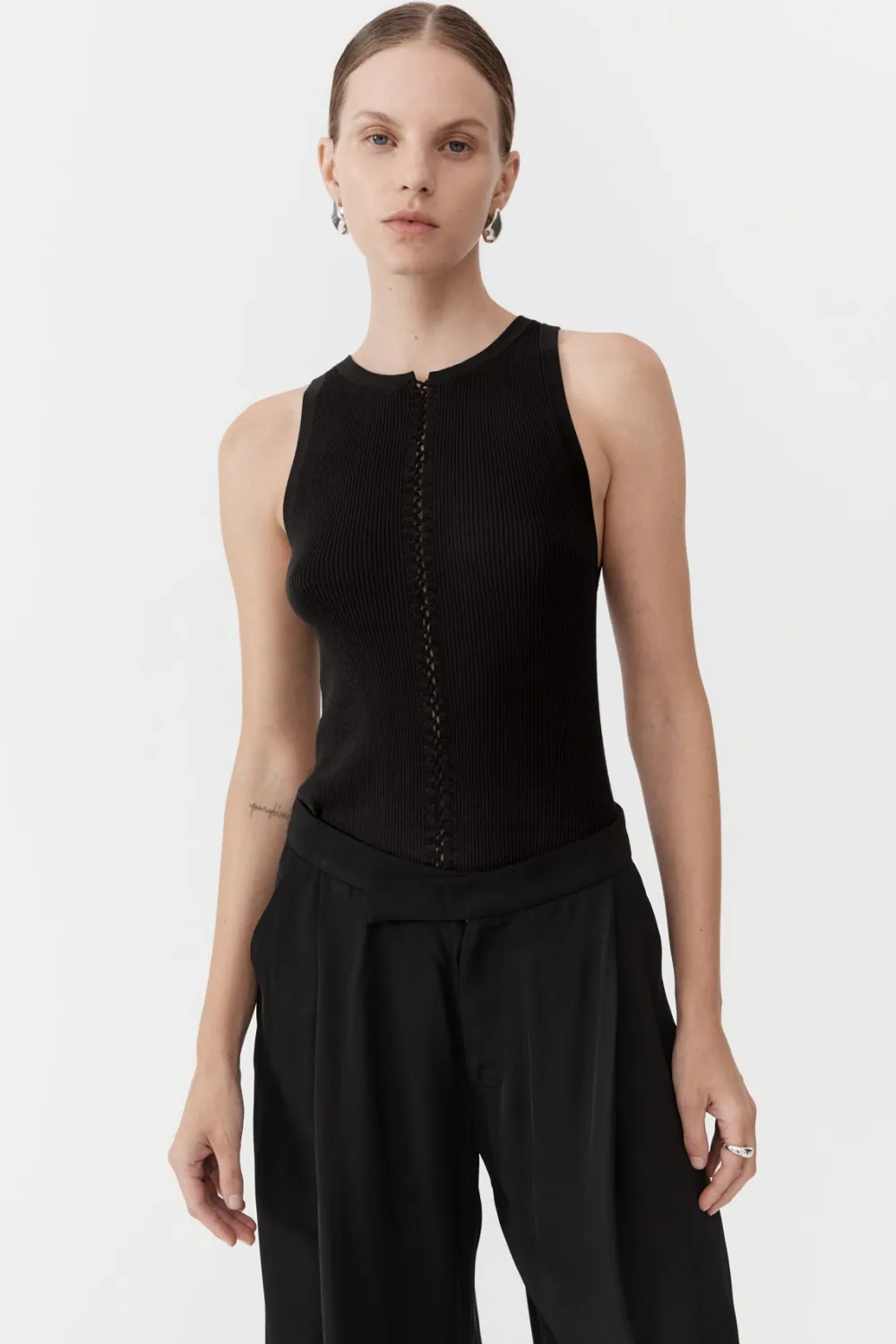 Stitch Detail Tank -|St. Agni Fashion