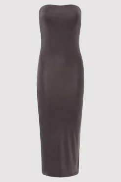Strapless Jersey Midi Dress - Graphite|St. Agni Clearance