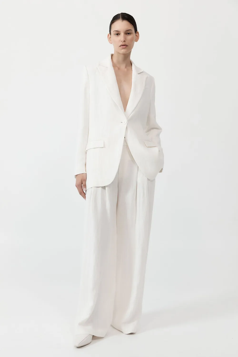Tailored Linen Blazer -|St. Agni Cheap