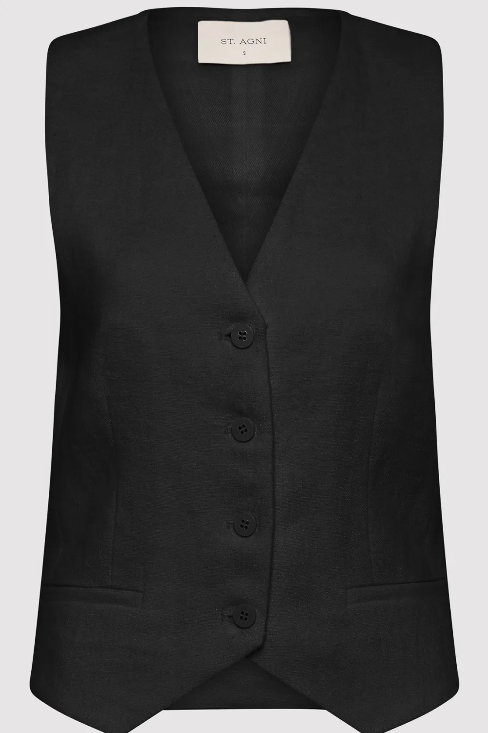 Tailored Linen Vest -|St. Agni New