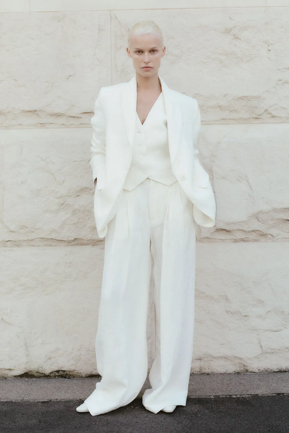 Tailored Linen Vest -|St. Agni Flash Sale