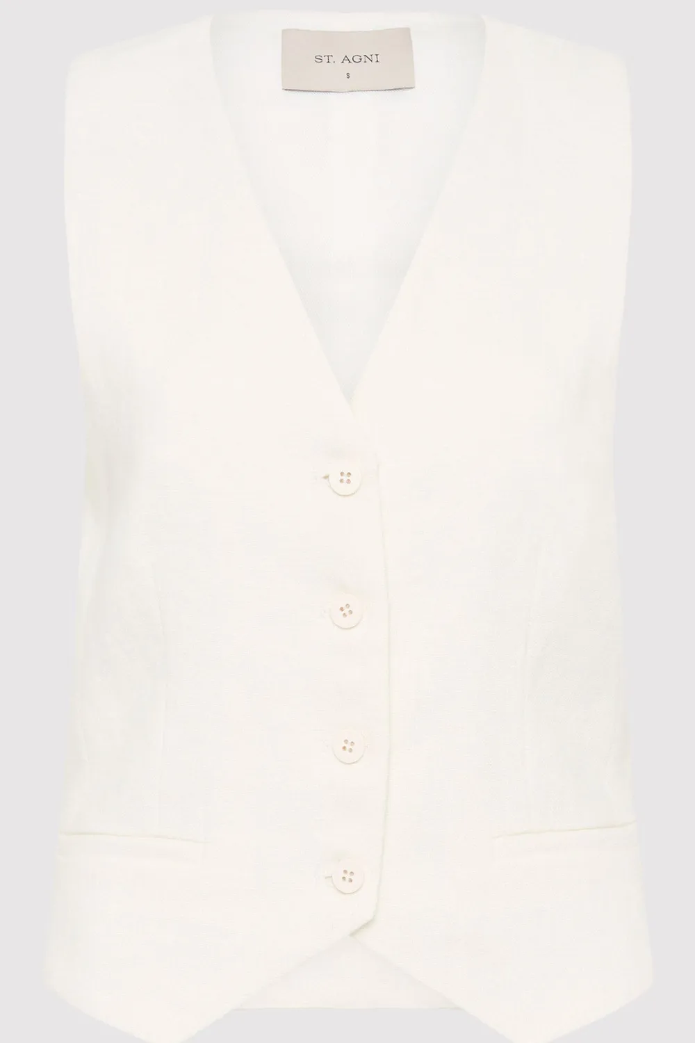 Tailored Linen Vest -|St. Agni Flash Sale