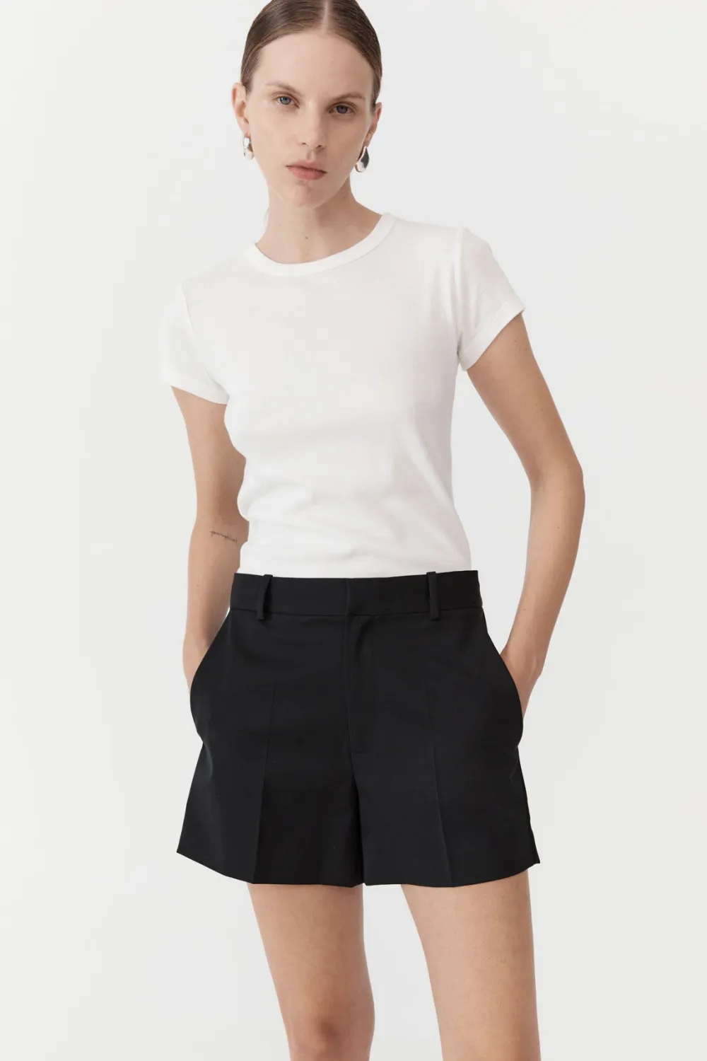 Tailored Shorts - Black|St. Agni Flash Sale