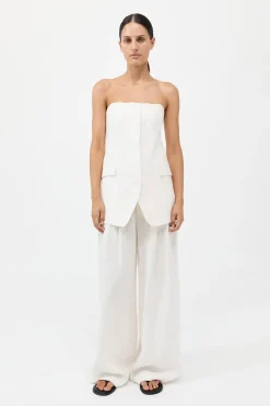 Tailored Strapless Top - Ivory|St. Agni Best Sale