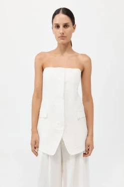 Tailored Strapless Top - Ivory|St. Agni Best Sale