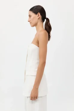 Tailored Strapless Top - Ivory|St. Agni Best Sale