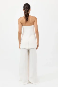 Tailored Strapless Top - Ivory|St. Agni Best Sale