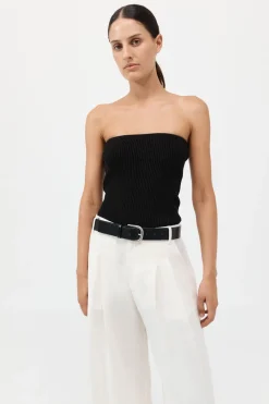 Textured Knit Strapless Top -|St. Agni Outlet