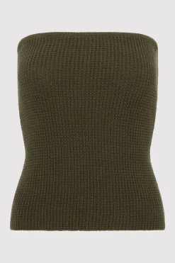 Textured Knit Strapless Top -|St. Agni Best