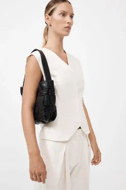 Textured Mini Woven Tote -|St. Agni Sale