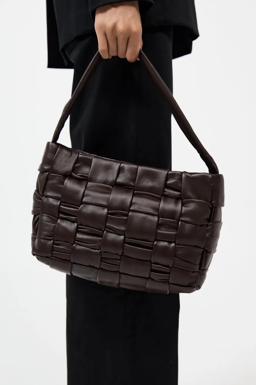 Textured Mini Woven Tote -|St. Agni New